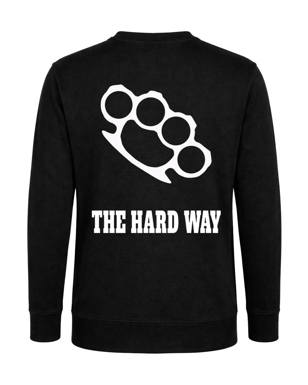 BD WEAR Titan Knuckle Crewneck sweater in black, featuring bold knuckle graphic design on the front.
