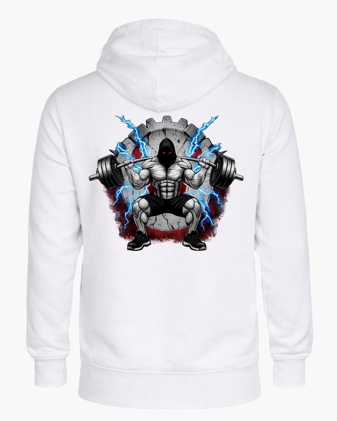 BD WEAR Titan Squat Zip Hoodie in gray, featuring a full front zipper, hood, and comfortable fit, ideal for casual wear and workouts.
