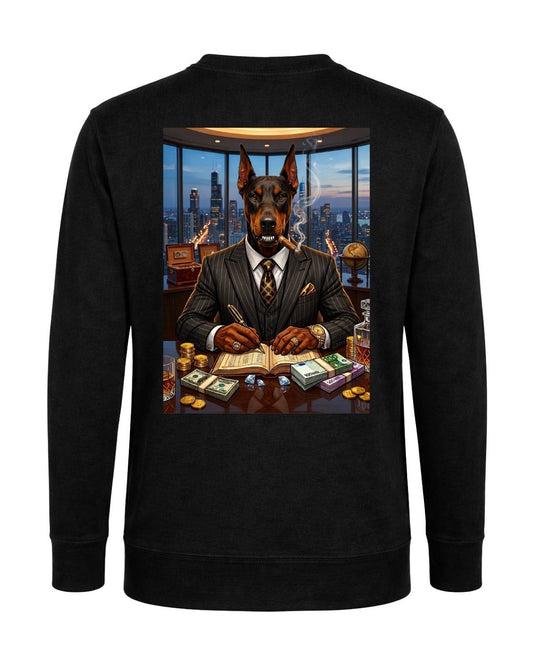 Black Titan Boss Crewneck by BD WEAR featuring a relaxed fit and bold logo design on the front.