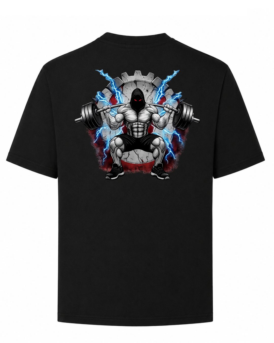Oversized Titan Squat T-shirt by BD WEAR featuring bold graphic print and relaxed fit, casual streetwear style.
