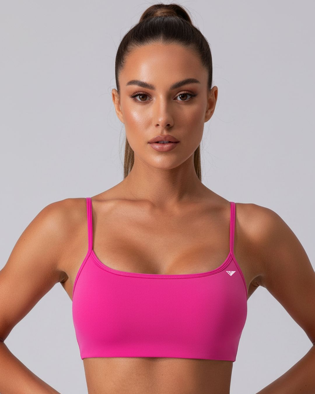 BD WEAR Mira crop top shown in black, fitted style with short sleeves and V-neck, ideal for casual or trendy outfits.