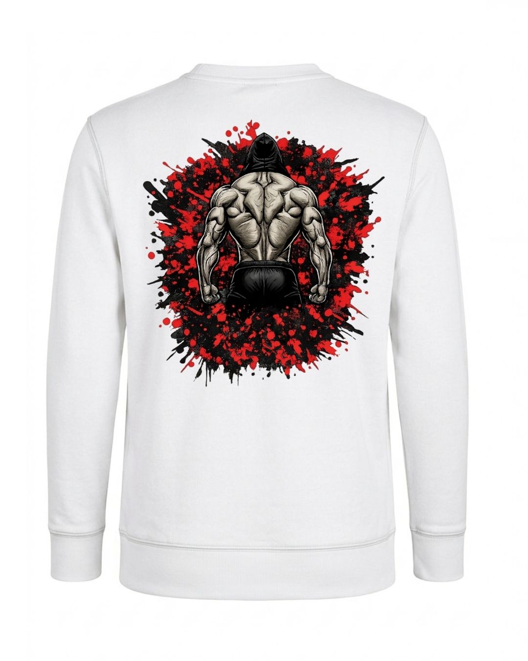 BD WEAR Titan Iron Back Crewneck in gray, featuring a crewneck design with a metallic iron back detail.