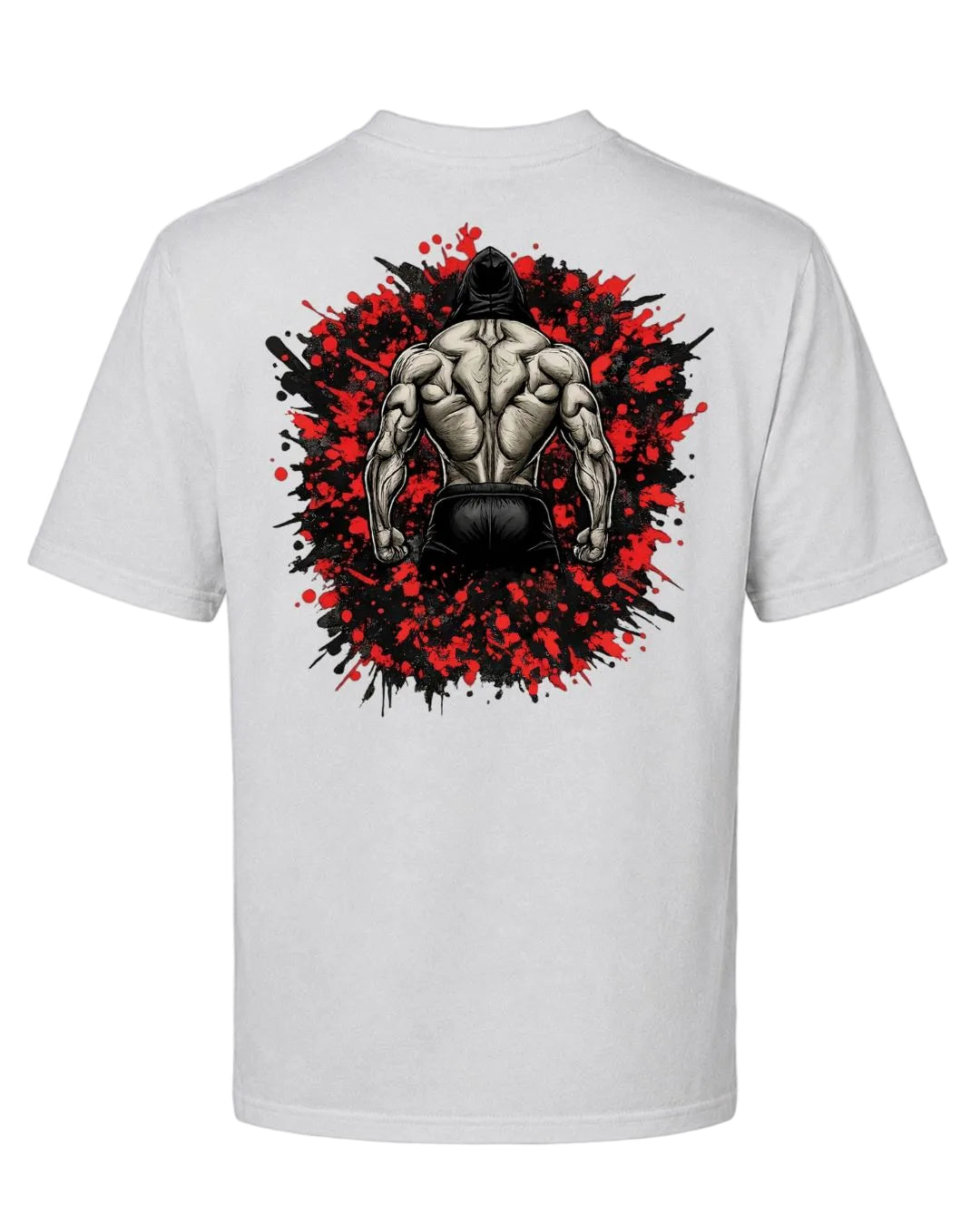 BD WEAR Titan Iron Back oversized T-shirt featuring a bold graphic design and relaxed fit on a model.