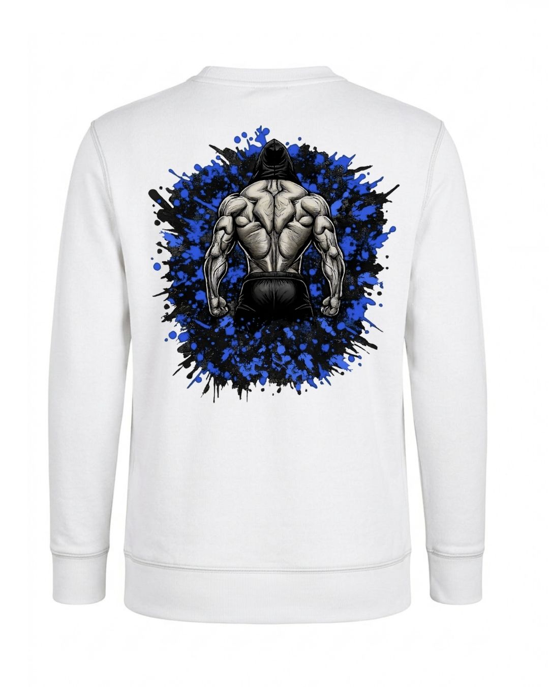 BD WEAR Titan Iron Back Crewneck in black, featuring a crewneck collar and bold iron design on the back.