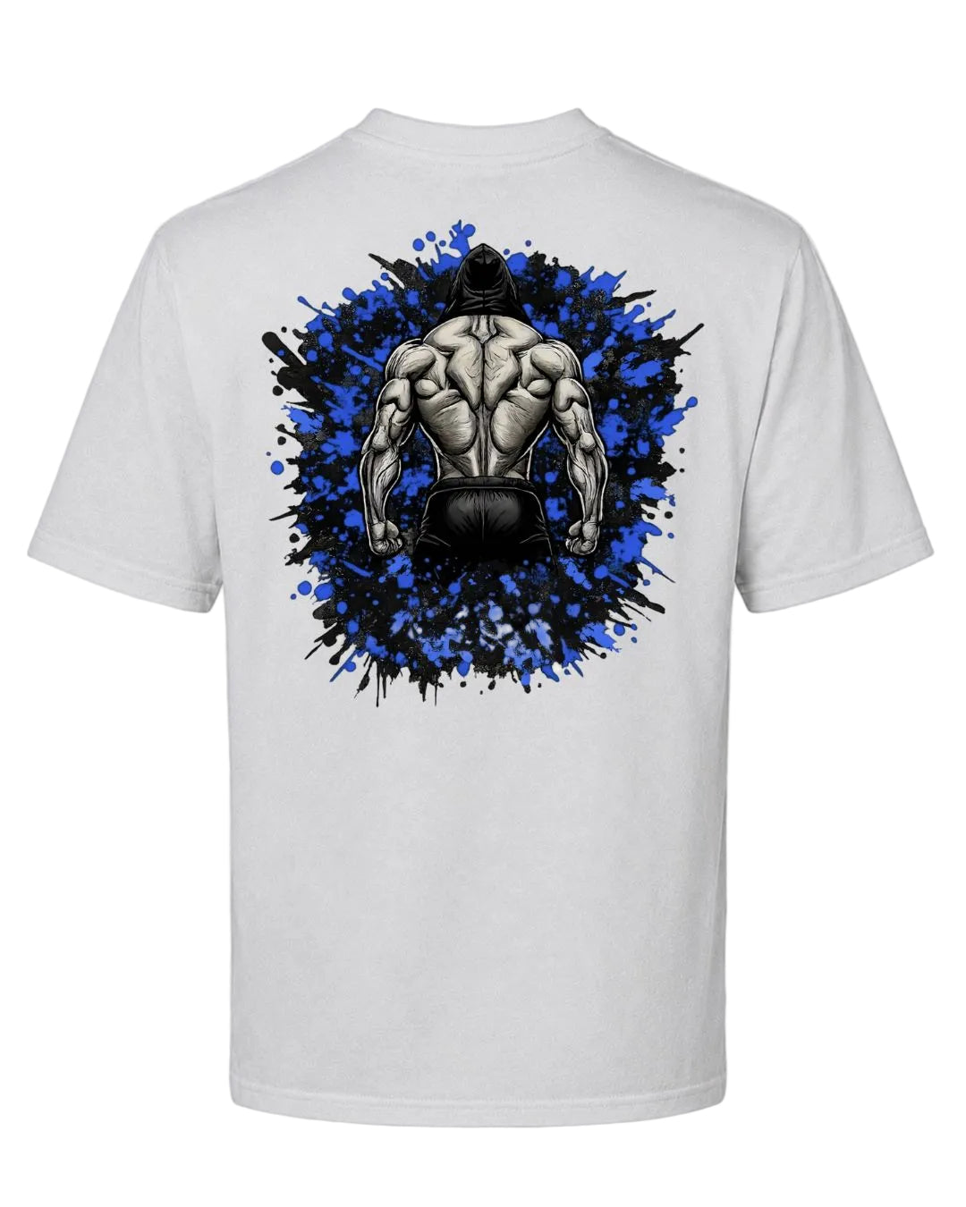 BD WEAR Titan Iron Back oversized T-shirt featuring a bold graphic design on the front and a unique iron-back detail.