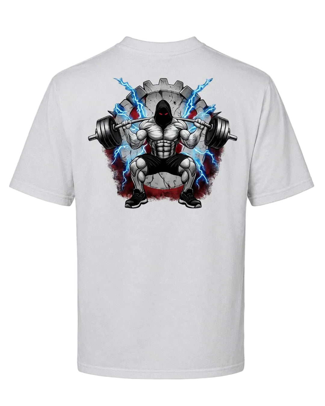 Oversized Titan Squat T-shirt by BD WEAR, featuring bold graphic design in black and white on soft cotton fabric.