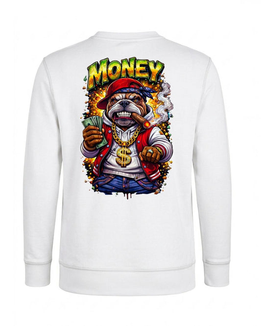 BD WEAR Titan Hustler crewneck sweatshirt in black, featuring a relaxed fit and bold graphic design on the front.