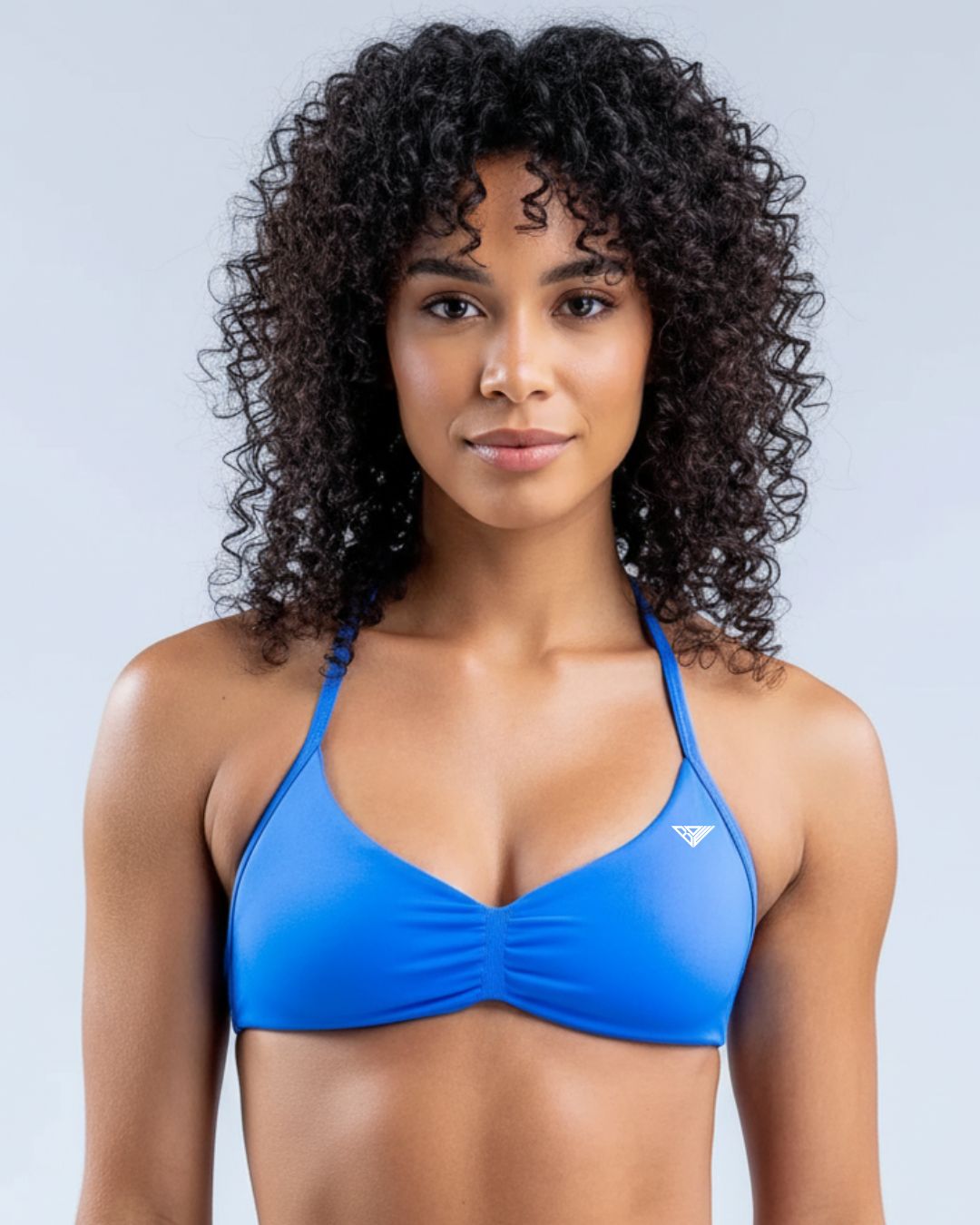 BD WEAR Alia Halter Sports Bra in black with supportive halter design, perfect for active wear and workouts.