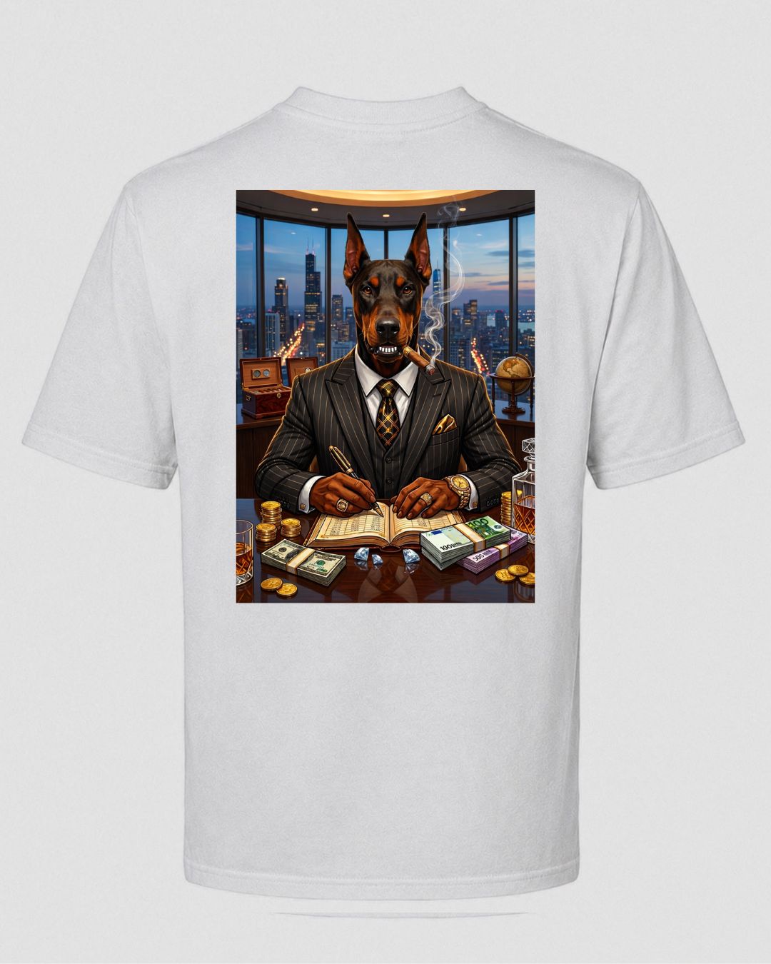 Oversized Titan Boss T-shirt by BD WEAR featuring bold graphic design and relaxed fit, casual streetwear style.