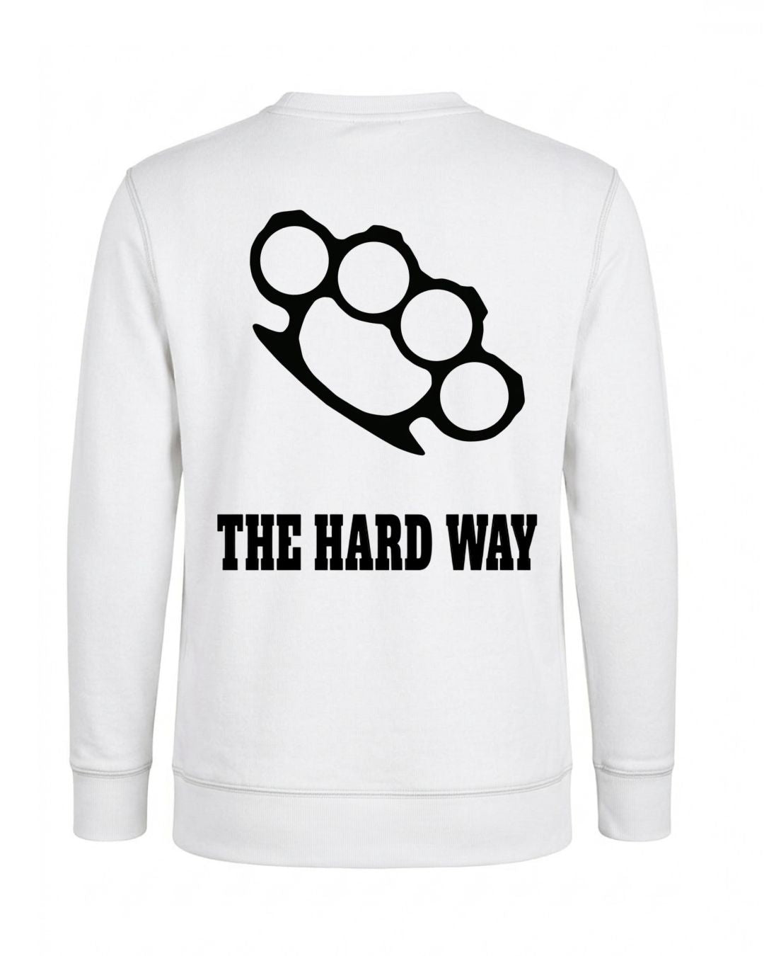 Black Titan Knuckle Crewneck by BD WEAR, featuring bold knuckle graphic on the front, made of soft, comfortable fabric.