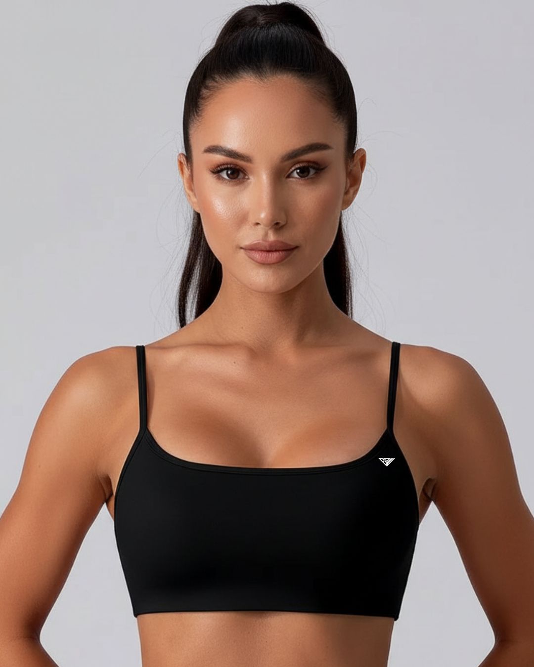 BD WEAR Mira crop top in black, featuring a fitted design with short sleeves and a stylish neckline, perfect for casual wear.