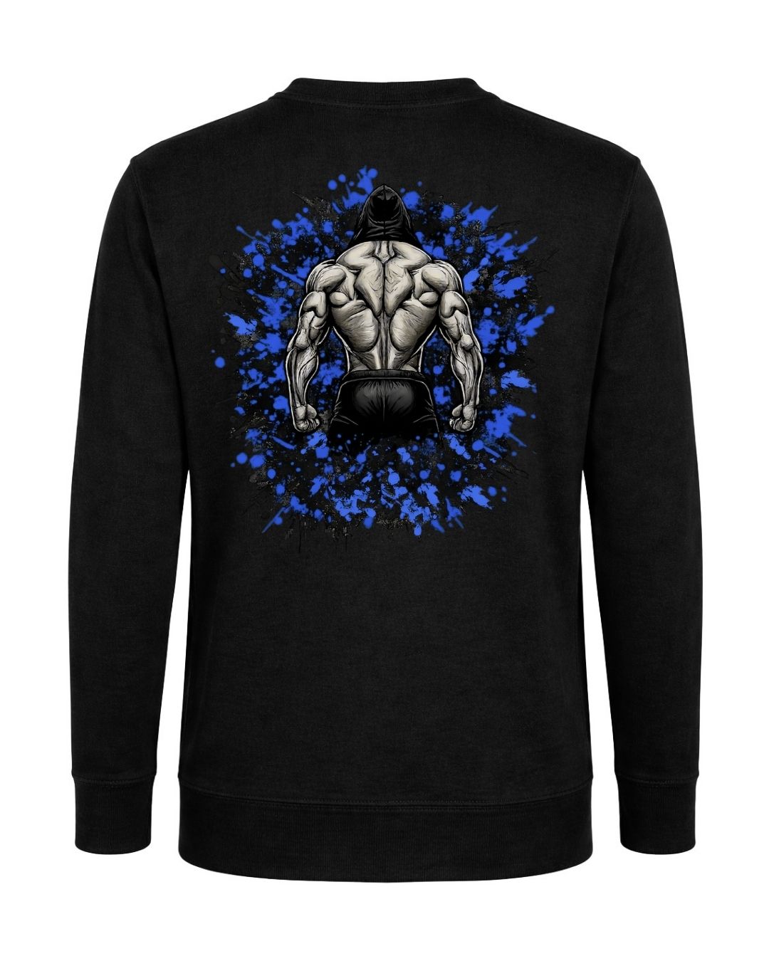BD WEAR Titan Iron Back Crewneck, front view showing classic crewneck style and detailed iron-back graphic design.
