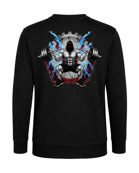 BD WEAR Titan Squat Crewneck in black featuring a comfortable fit and bold logo on the front, ideal for active and casual wear.