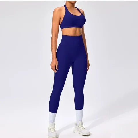 BD WEAR Aura Halter Leggings Set featuring a stylish halter top and matching leggings, perfect for active or casual wear.
